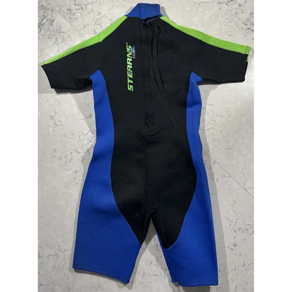 VTG Stearns SQ2 Shorty Wetsuit Mens Large Blue Black Neoprene Spring Suit 90s